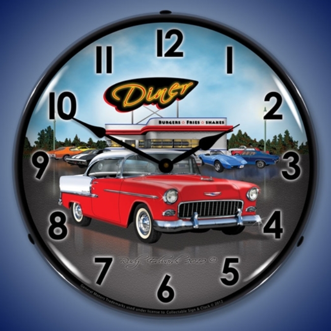 Picture of 1955 Bel Air Diner LED Backlit Clock