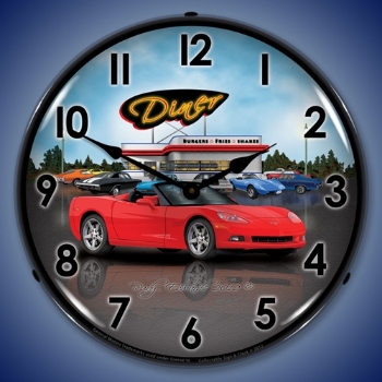 Picture of C6 Corvette Convertible Diner LED Backlit Clock