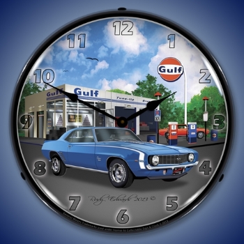Picture of 1969 SS Camaro  Gulf LED Backlit Clock