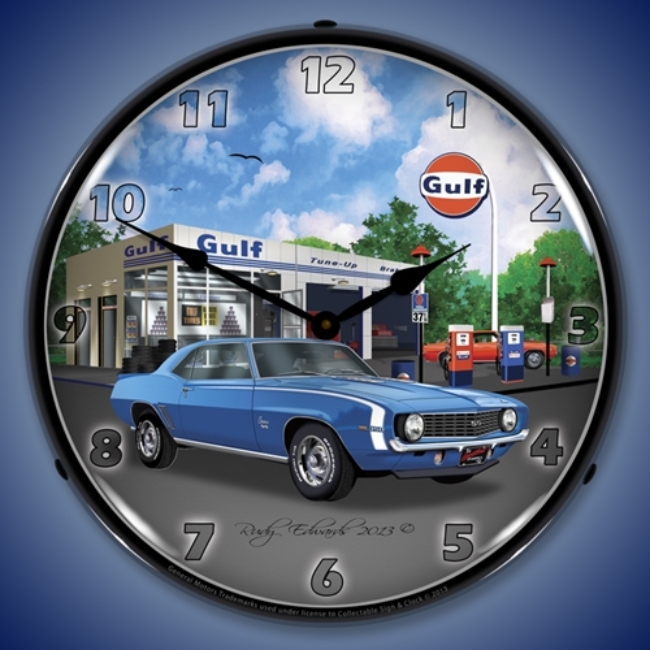 Picture of 1969 SS Camaro  Gulf LED Backlit Clock