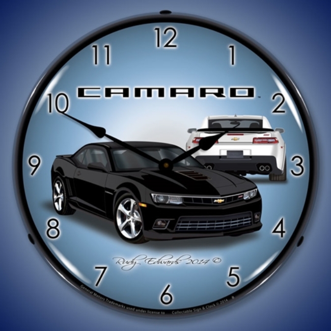 Picture of 2014 SS Camaro Black LED Backlit Clock