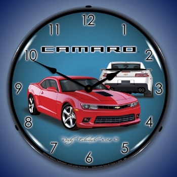 Picture of 2014 SS Camaro Red Hot LED Backlit Clock