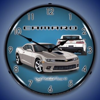 Picture of 2014 SS Camaro Silver Ice LED Backlit Clock