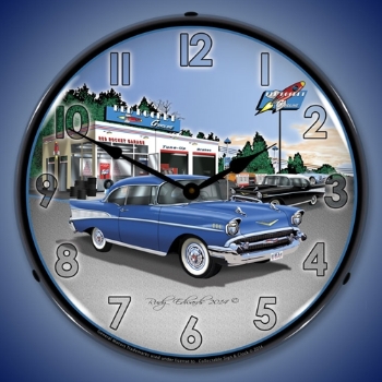 Picture of 1957 Bel Air Rocket Gas LED Backlit Clock