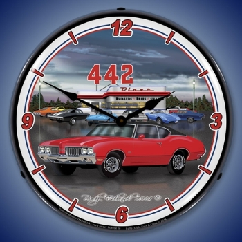 Picture of 1970 442 Oldsmobile LED Backlit Clock