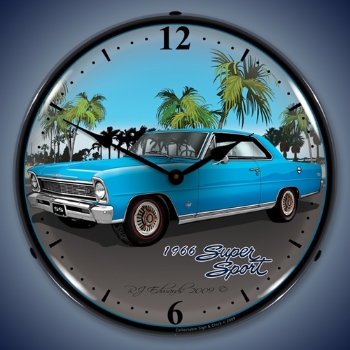 Picture of 1966 Nova (blue) LED Backlit Clock