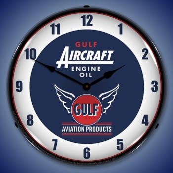 Picture of Gulf Aircraft Engine Oil LED Backlit Clock