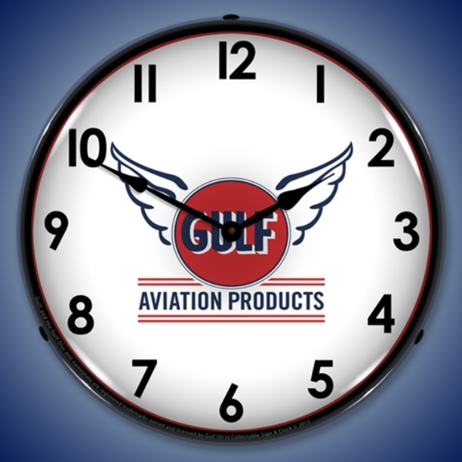 Picture of Gulf Avaition LED Backlit Clock