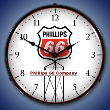 Picture of Phillips 66 Red LED Backlit Clock