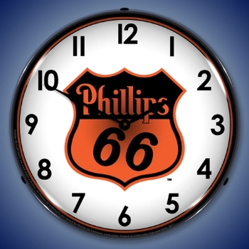 Picture of Phillips 66 Orange LED Backlit Clock