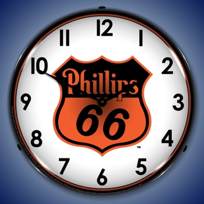 Picture of Phillips 66 Orange LED Backlit Clock