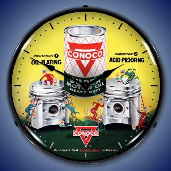 Picture of Conoco Motor Oil LED Backlit Clock