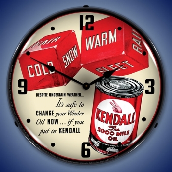 Picture of Kendall Motor Oil 2 LED Backlit Clock