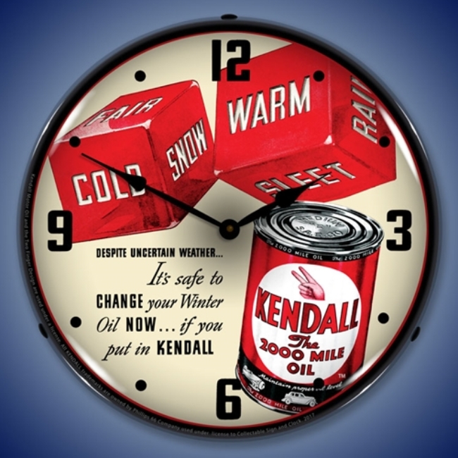 Picture of Kendall Motor Oil 2 LED Backlit Clock