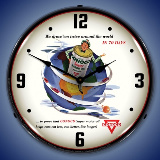Picture of Conoco Super Motor Oil LED Backlit Clock