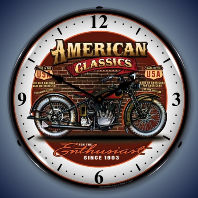 Picture of American Classic Bike LED Backlit Clock