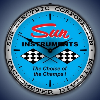 Picture of Sun Tachometer Blue LED Backlit Clock