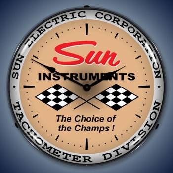 Picture of Sun Tachometer Tan LED Backlit Clock