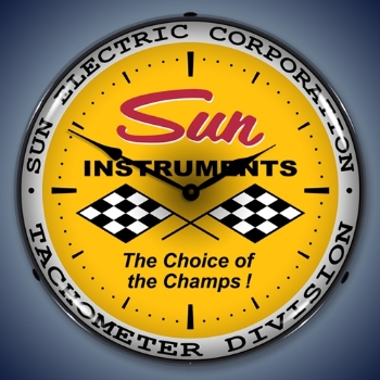 Picture of Sun Tachometer Yellow LED Backlit Clock