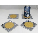 Picture of Diamond Plate Aluminum Beverage Coasters