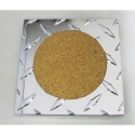 Picture of Diamond Plate Aluminum Beverage Coasters