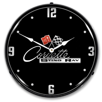 Picture of C2 Corvette Sting Ray LED Backlit Clock