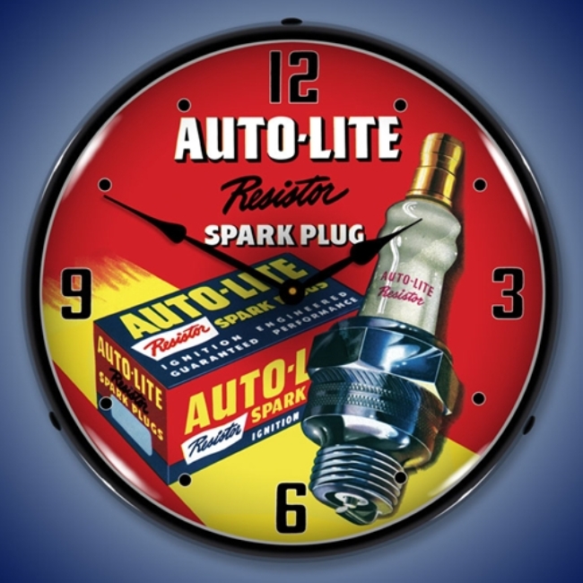 Picture of Autolite Resistor Spark Plugs LED Backlit Clock