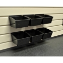 Picture of Hi Capacity Reach-in Storage 6 Bin Set for Slatwall - PopBox Standard