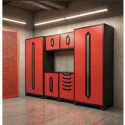 Picture of Firehouse GarageGear Metal Cabinets Red 7 Piece
