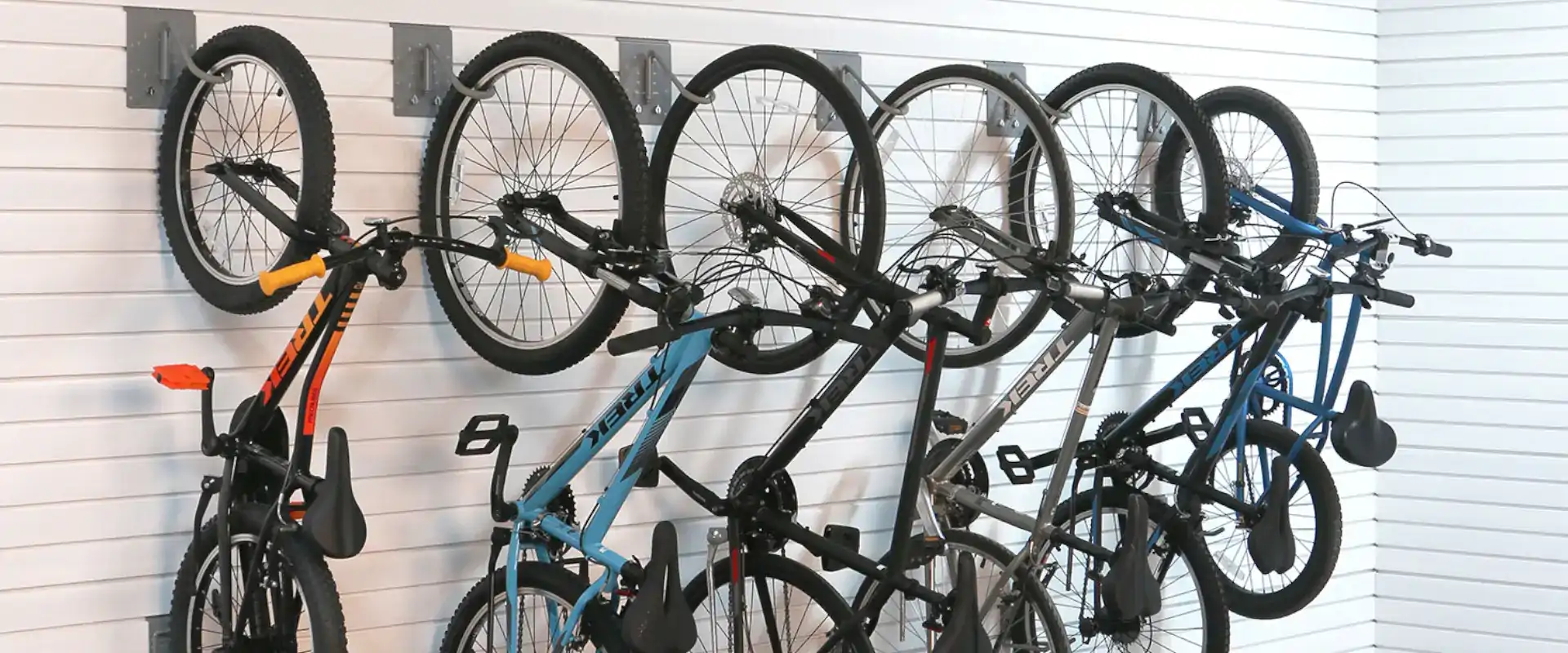 Slatwall storage for bikes